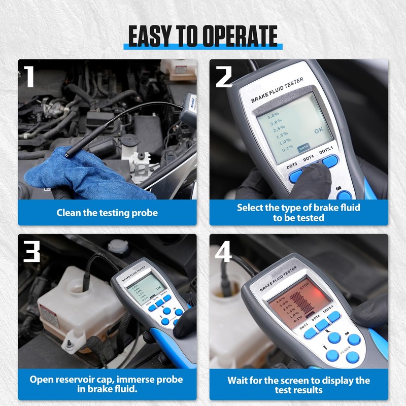 Brake Fluid Tester, BELEY F60 Brake Fluid Moisture Tester for