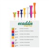 ECADDIE Pink 59mm Plastic Castle Golf Tees (100 Pack)