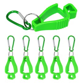 RICHARDJOV TOOL Glove Clips for Work Glove Holders,Glove Belt Clip With Metal Carabiners,Ideal for Men Safety Construction Worker Guard Labor (6 pcs Green) (6 pcs green)