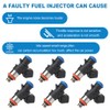 JDMON 6pcs Fuel Injectors Compatible with Jeep Cherokee 3.2L V6