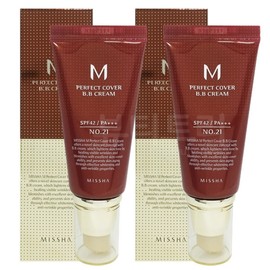 Missha M Perfect Cover BB Cream 50ml No. 21 X 2 / 미샤 M 퍼펙트 커버 비비크림 50ml 21호 X 2개