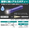 エルパ (ELPA) LEDカラーアルミライト LEDライト 懐中電灯 アウトドア 防水 連続点灯約10時間 バイオレット DOP-EP301(V)
