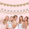 Ring Heart Banner Bachelorette Party Decorations Bridal Shower Engagement