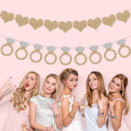 Ring Heart Banner Bachelorette Party Decorations Bridal Shower Engagement