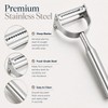 2-in-1 Julienne Vegetable Peeler, Stainless Steel Y Peeler with Dual