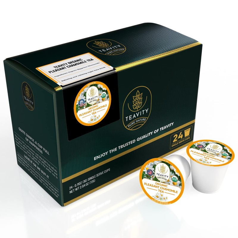 Organic Chamomile Tea Pods for Keurig - Decaf Tea Pods