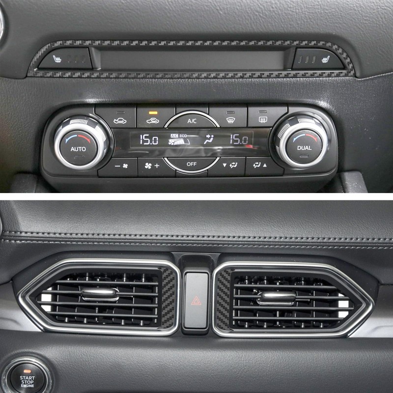 YAMUDA Compatible with Decorative Interior Protection Carbon Fiber Sticker for