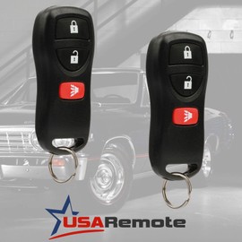 Key Fob Keyless Entry Remote fits Nissan Frontier Armada Murano Pathfinder Quest Sentra Titan Versa Xterra/Infiniti QX4 FX35 FX45 (KBRASTU15), Set of 2