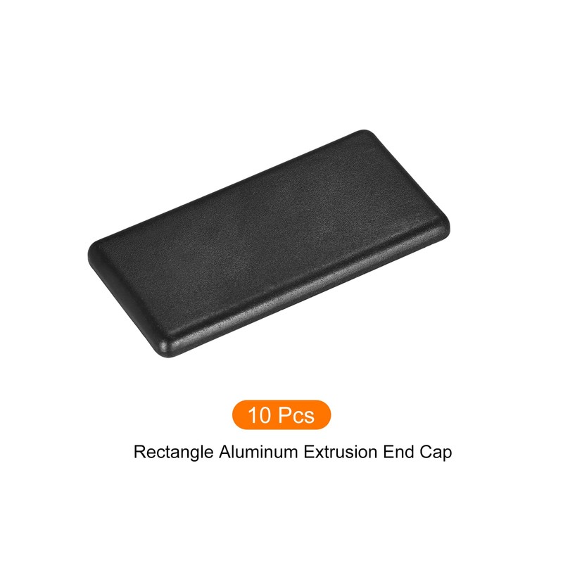 Rebower Single Hole Rectangle Aluminum Extrusion End Cap [for Aluminum