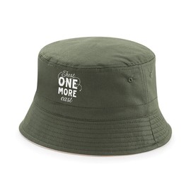 D Design Invent Print! Fishing Bucket Hat for Men Women Fishing Funny Gift for Fishing One More Cast (Khaki)