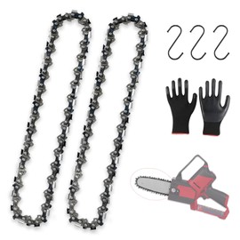 6 Inch Chainsaw Chain For Milwaukee 2527-20 M12 FUEL HATCHET 6" Pruning Saw,Replacement Chain For Milwaukee 2527-21 Pole Saw,Full Tooth Chain （2PC ）