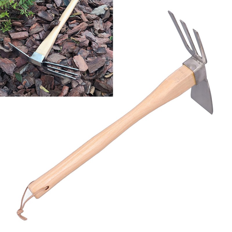 Hoe Rake Hand Tool Simple Practical Fine Workmanship Beech Handle