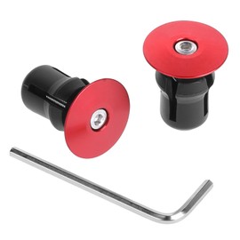 Bike Handlebar End Plugs, 3 Pcs Bicycle Bar Ends Aluminum Alloy Bike Grips Handlebar End Caps with Installation Tool Universal for Most Bicycles Mountain Bike