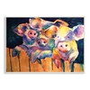 Stupell Industries Three Pigs Peeking Fence Vibrant Modern, Design by