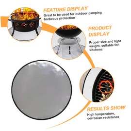 Sosoport Fire Resistance Mat Heat Insulation Cushion Lightweight and Easy to Clean for Outdoor Camping BBQ and Kitchen Use Corrosion Resistant and Reusable Floor