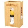 Libreshine Extra Large Bamboo Grocery Bag Holder & Plastic Bag