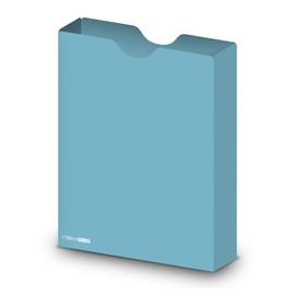 itenga File Box DIN A4 - Storage Box for Notebooks & Pads, Made of Extra Sturdy 0.7 mm PP Plastic, Flat Delivered, Foldable, Protective Box for School, Study & Office (Nordic Blue)