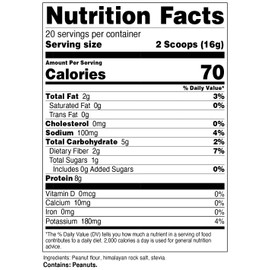 Nutricost Peanut Butter Powder - No Sugar Added (12.6 oz) Non-GMO, No Sugar Alcohol, All-Natural Powdered Peanut Spread from Roasted Pressed Peanuts