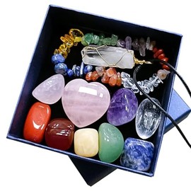 Cristales de Cuarzo Crudos Naturales Cuarzos Naturales Cristal de Cuarzo Natural de Obelisco de Doble Punto de Reiki Mineral de Espécimen Regalo Curativo Siete Chakras (Forma de corazón)