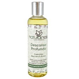 Naturalness - Aceite relajante para masaje "Descanso Profundo" - Tamaño 125 ML A base de extractos herbales y Aceites esenciales 100% naturales.