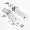6 Inch Pivot Hinge for Hidden Bookcase Door, 50-60 kg