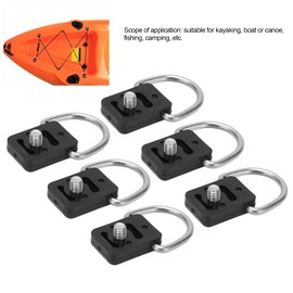 XHIKOWAT 6pcs Kayak D Ring Plastic Stainless Steel Corrosion Resistant Sailing Buckle Parts Boat Small Compact Easy Installation Convenient Practical,Rowing