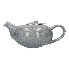 London Pottery Pebble Teapot with Infuser for Loose Tea, Stoneware, Gloss Flecked Grey, 4 Cup (1 Litre)