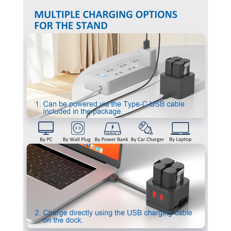 Ring Battery Charger Station, Ring Battery Charger Dock Compatible with