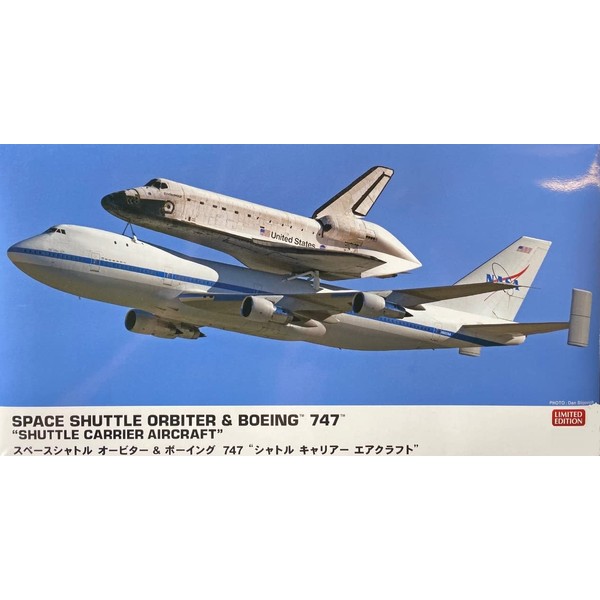 Hasegawa 10844 1/200 Space Shuttle Orbiter & Boeing 747 Shuttle Carrier Aircraft Plastic Model