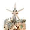 Starfish Christmas Tree Topper with Blue Green Limpet Shells -