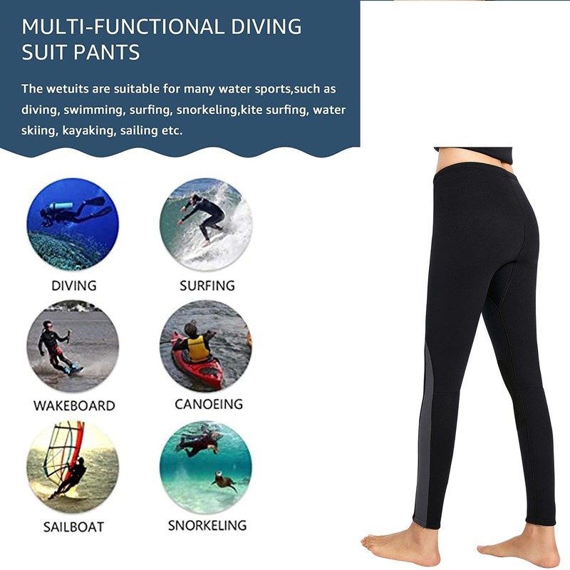 EUPTE 3mm Diving Wetsuit Pants Swimming Pants Leggings for Women