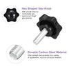sourcing map 6Pcs M8 x 25mm Star Knobs, Plastic Hex