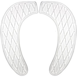 Generic Gel Toilet Seat Cushion Toilet Seat Cover Washable,Padded Riser Cushion for Toilets & Commode Chair Reusable Adhesive Donut Pad U-Shape for Family,Elders(White), Clear
