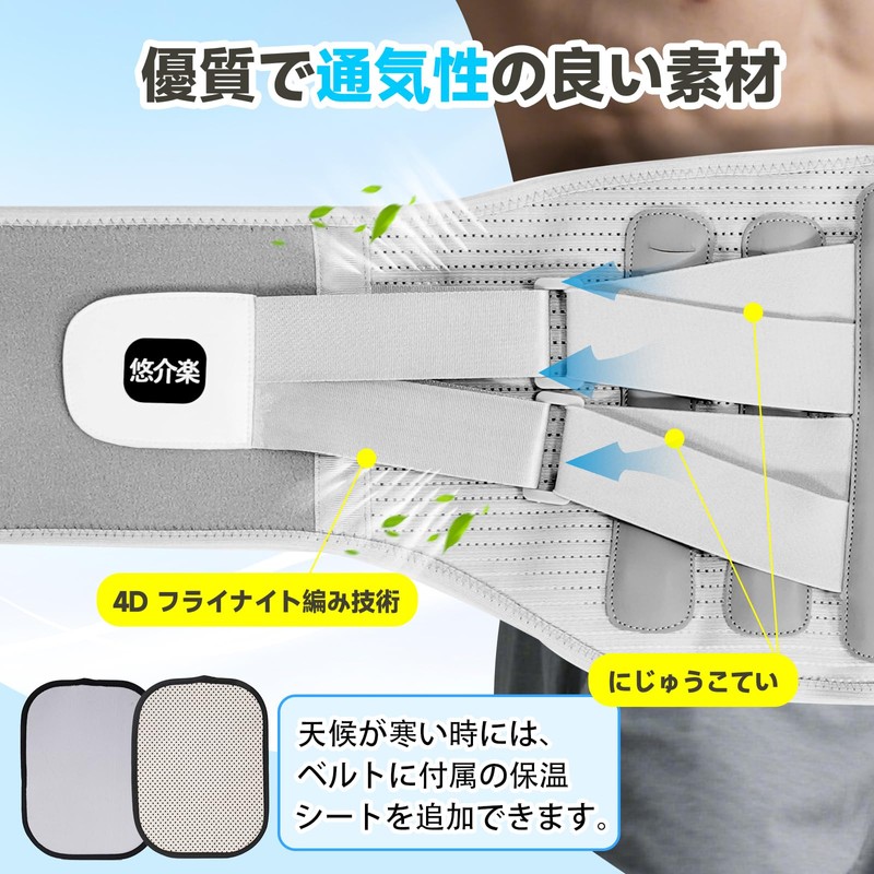 Yusuke Raku Lower Back Pain Belt, Corset, Ergonomic Design, Lower