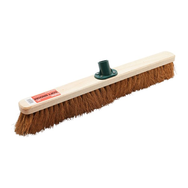 ProDec PMSO2401 24" Natural Coco Fibre Soft Sweeping Broom Head for Indoor and Outdoor Sweeping, Brown