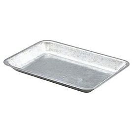 Genware NEV-GST2014 Galvanised Steel Tray, 20 cm x 14 cm x 2 cm