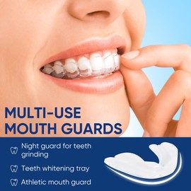 Mouth Guard for Clenching Teeth at Night, Professional Night Guards for Teeth Grinding (4Piece Set/2Sizes)