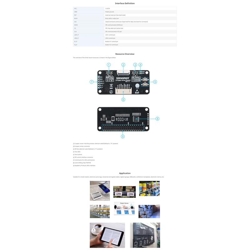 7.5 Inch e-Paper Display for Raspberry Pi/Jetson Nano/Arduino/STM32 - 800