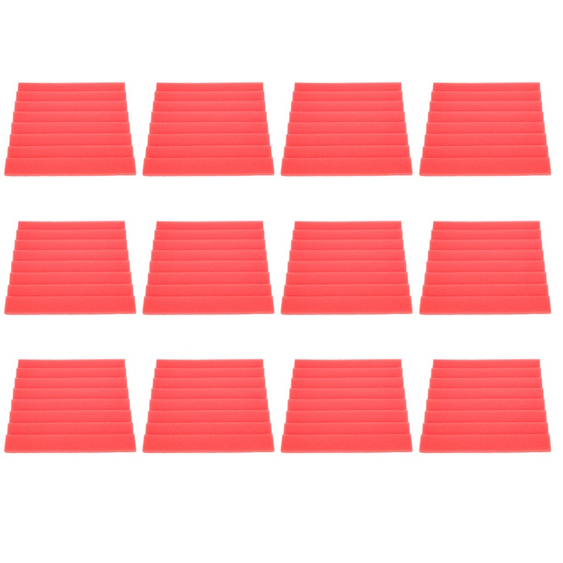 12Pcs SoundAbsorption Panels 8 Grooves Triangle Acoustic Foam Sound Proof
