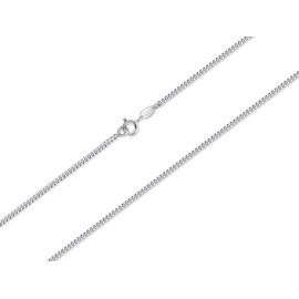 2.2 mm Curb Chain Necklace in 925 Silver Length from 38 – 100 cm