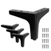 Cjueiom 13cm / 5 Inch Furniture Legs, Black Metal Triangle