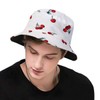 Cherry Cute Print Bucket Hat Double-Side-Wear Fisherman Summer Sun Cap