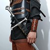 keland 2 pieces Renaissance accessories leather sword belt holder sword