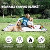 Wearable Warm Camping Blanket Waterproof Windproof Quilted Fleece Stadium Outdoor