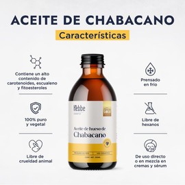 Hebbe - Aceite de Chabacano 100% Puro, Hidratante y Antiinflamatorio para Piel y Cabello, 250 ml