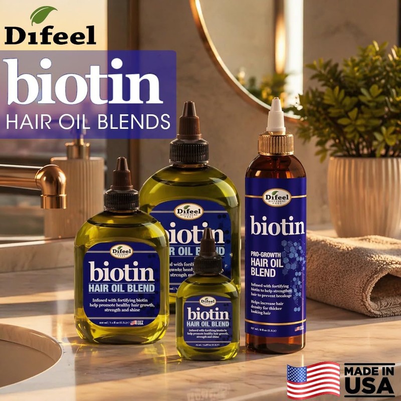 Difeel Aceite para el cabello con biotina premium 7.1 oz.