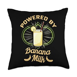Banana Milk Shake Korean Flavor Japanese Vegan Drink Throw Pillow