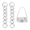 UNICRAFTALE About 2Pcs 4.25" Purse Extender Chain Silver Bag Extender