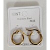 Earrings Jewelry 3 Pairs Gold Tone Hoops Thin 2" Wire