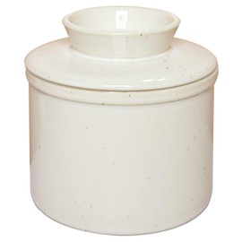 GAMYPET French Butter Crock for Counter with Water Marking Line and Lid Keep Butter Fresh Soft-Kitchen Home Decor Gift-Glaze Reactive Collection-Speckled Stardust